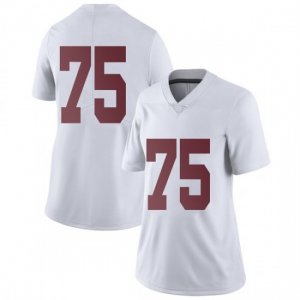 NCAA Women's Alabama Crimson Tide #75 Tommy Brown Stitched College Nike Authentic No Name White Football Jersey FF17L35AL